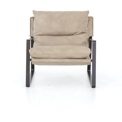 Emmett Sling Chair by Four Hands. Made from top grain leather, iron, 100% polyester in a modern style.