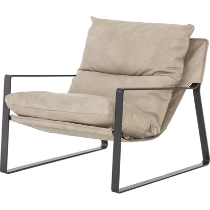 Emmett Sling Chair by Four Hands. Made from top grain leather, iron, 100% polyester in a modern style.