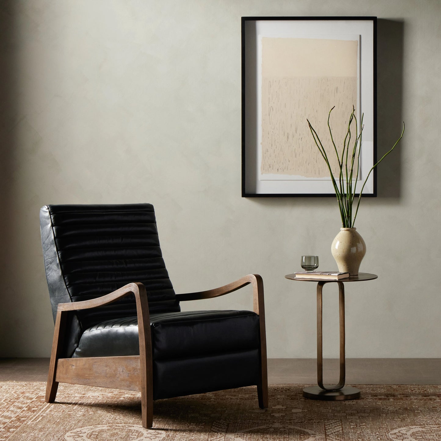 071 SR-711837 | Lifestyle | Chance Recliner by Four Hands. Made from unique in a transitional style.