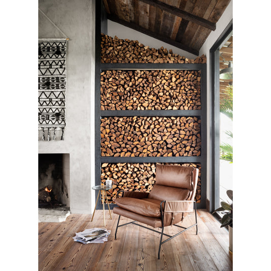 Taryn Chair by Four Hands. Made from top grain leather, iron, 100% polyester in a modern style.