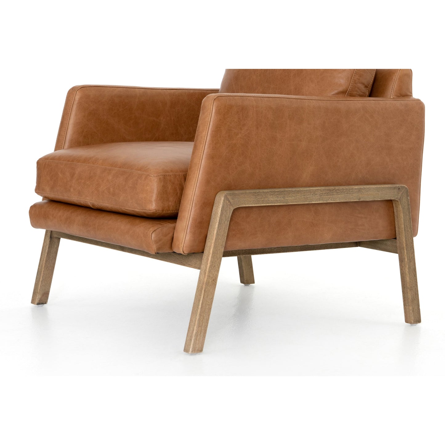 003 SR-809860 | Additional Silo | Diana Chair by Four Hands in sonoma butterscotch. Made from top grain leather, solid parawood, 100% polyester in a modern style.