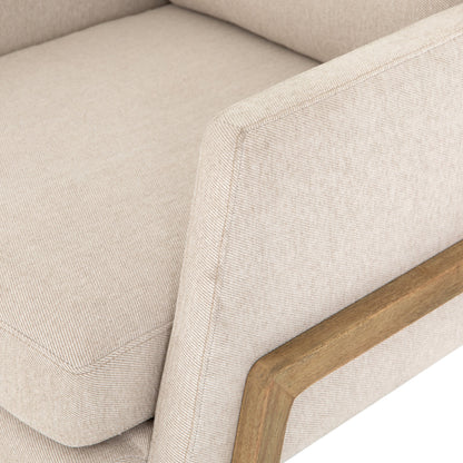 Diana Chair by Four Hands in sonoma butterscotch. Made from top grain leather, solid parawood, 100% polyester in a modern style.