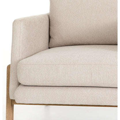 Diana Chair by Four Hands in sonoma butterscotch. Made from top grain leather, solid parawood, 100% polyester in a modern style.