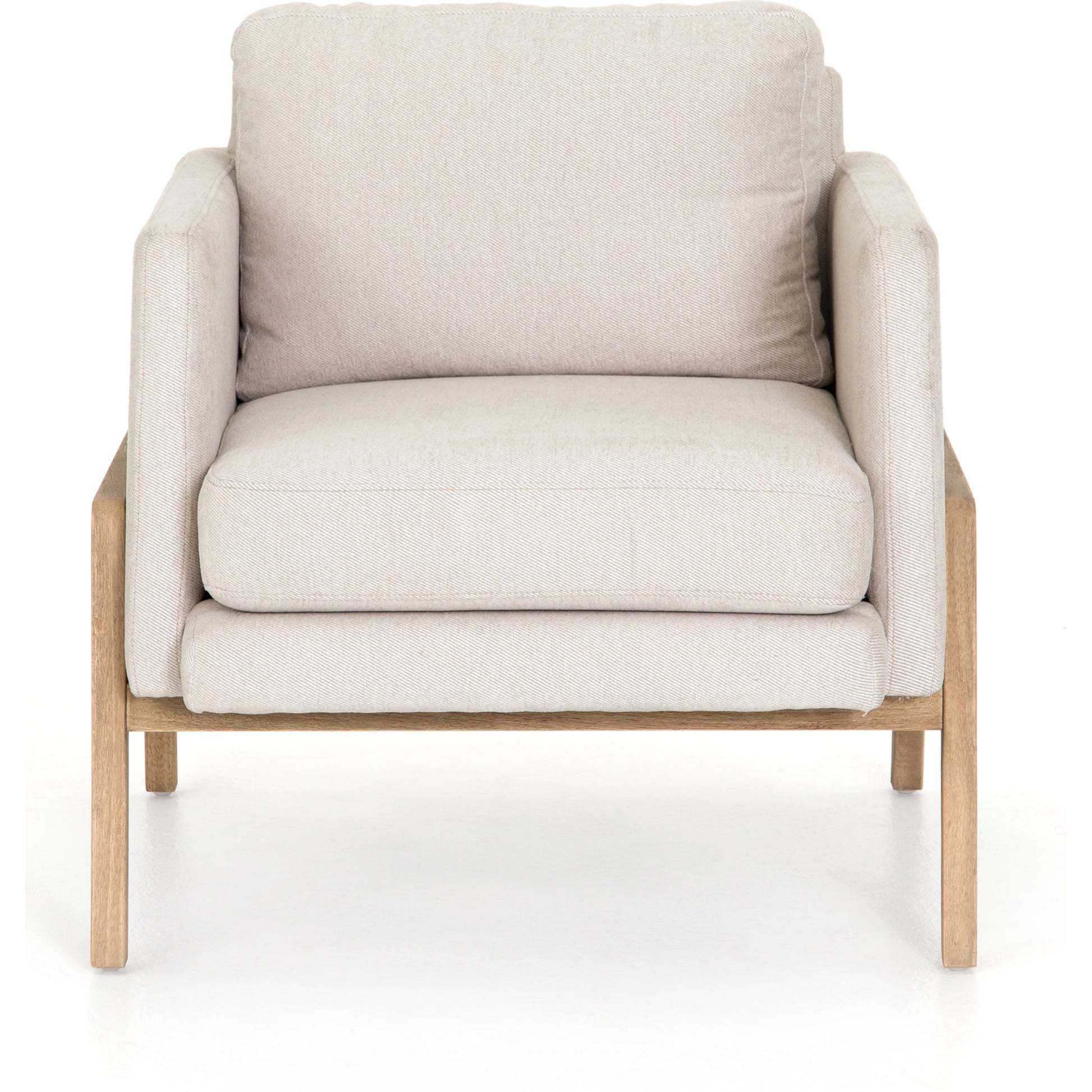 Diana Chair by Four Hands in sonoma butterscotch. Made from top grain leather, solid parawood, 100% polyester in a modern style.