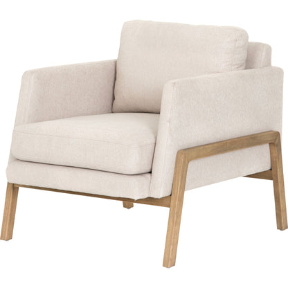 Diana Chair by Four Hands in sonoma butterscotch. Made from top grain leather, solid parawood, 100% polyester in a modern style.