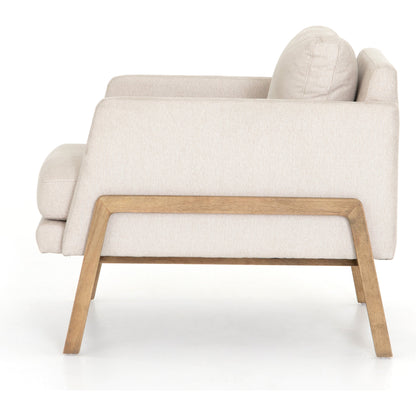 Diana Chair by Four Hands in sonoma butterscotch. Made from top grain leather, solid parawood, 100% polyester in a modern style.