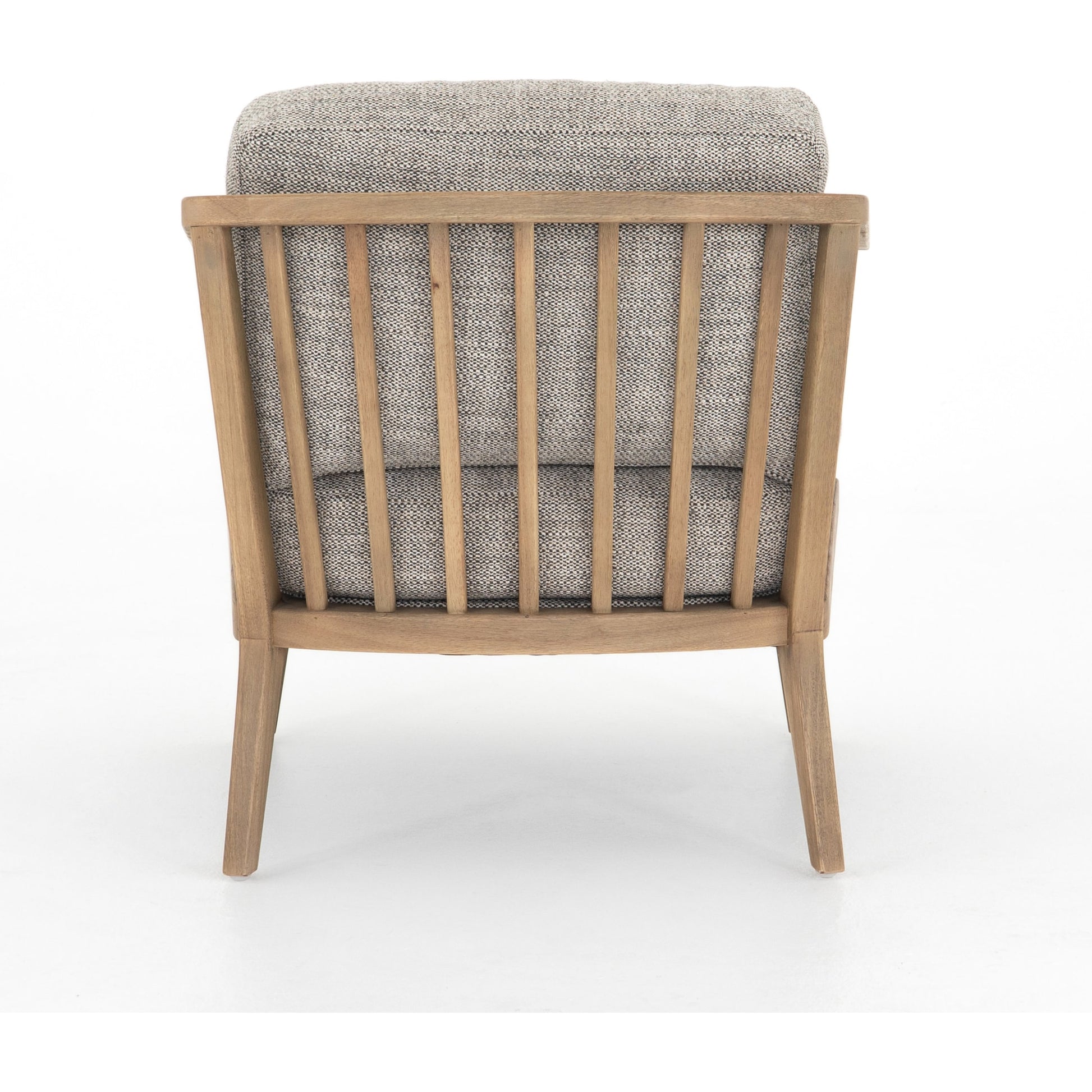 Ariel Chair by Four Hands in thames coal, natural. Made from 66% polyester, 19% acrylic, 15% flax, linen, solid parawood, 100% polyester in a modern style.