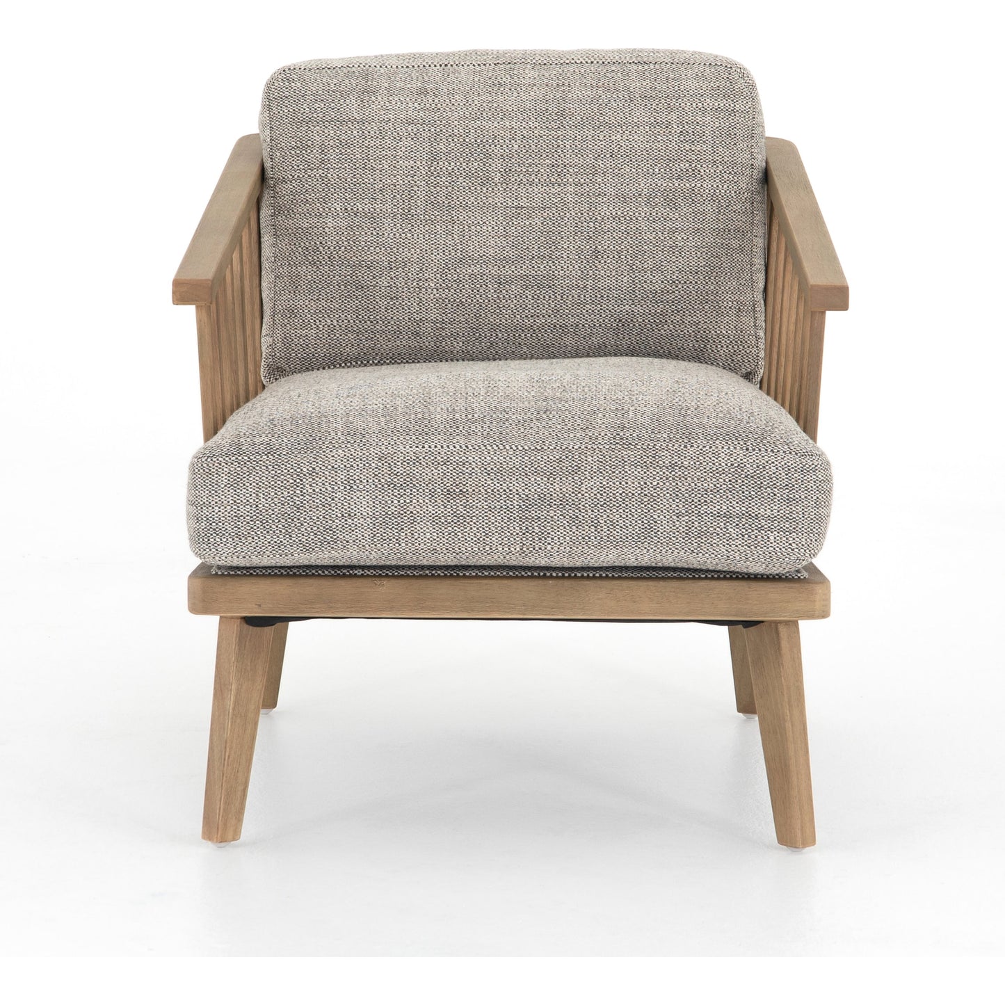 004 SR-809808 | Additional Silo | Ariel Chair by Four Hands in thames coal, natural. Made from 66% polyester, 19% acrylic, 15% flax, linen, solid parawood, 100% polyester in a modern style.
