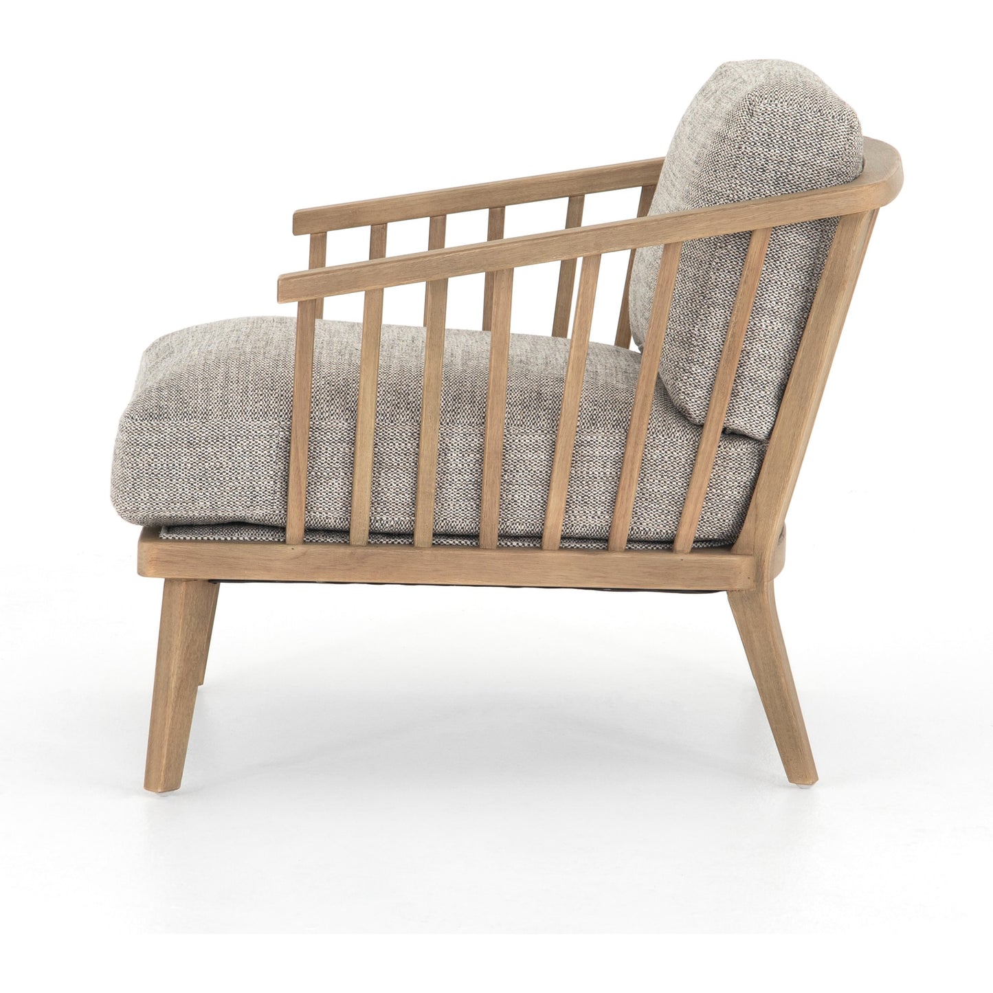 005 SR-809808 | Additional Silo | Ariel Chair by Four Hands in thames coal, natural. Made from 66% polyester, 19% acrylic, 15% flax, linen, solid parawood, 100% polyester in a modern style.