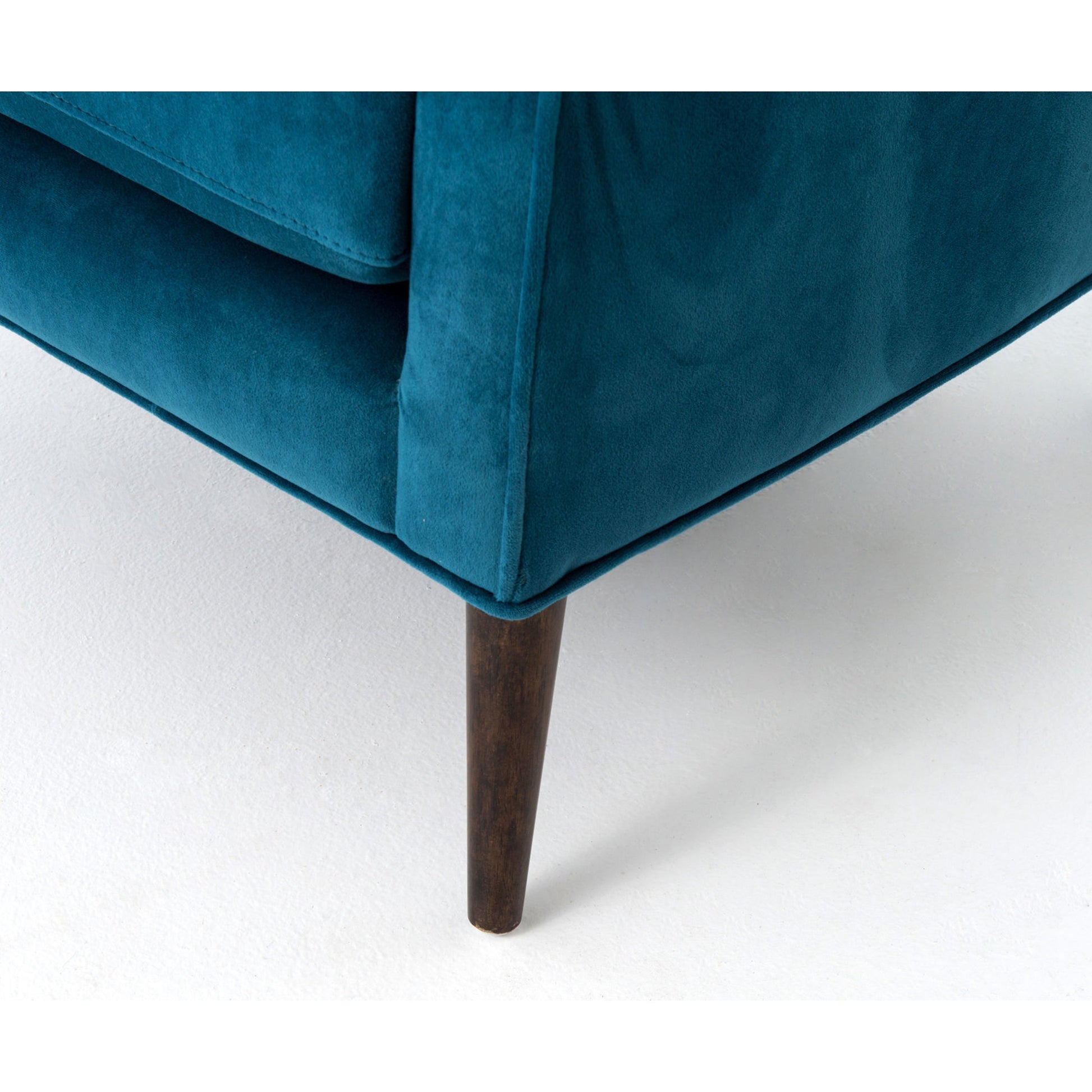 Marlow Wing Chair by Four Hands. Made from top grain leather, solid parawood, 100% polyester in a modern style.