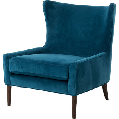 Marlow Wing Chair by Four Hands. Made from top grain leather, solid parawood, 100% polyester in a modern style.