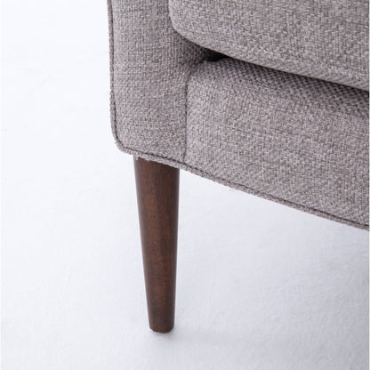 Marlow Wing Chair by Four Hands. Made from top grain leather, solid parawood, 100% polyester in a modern style.