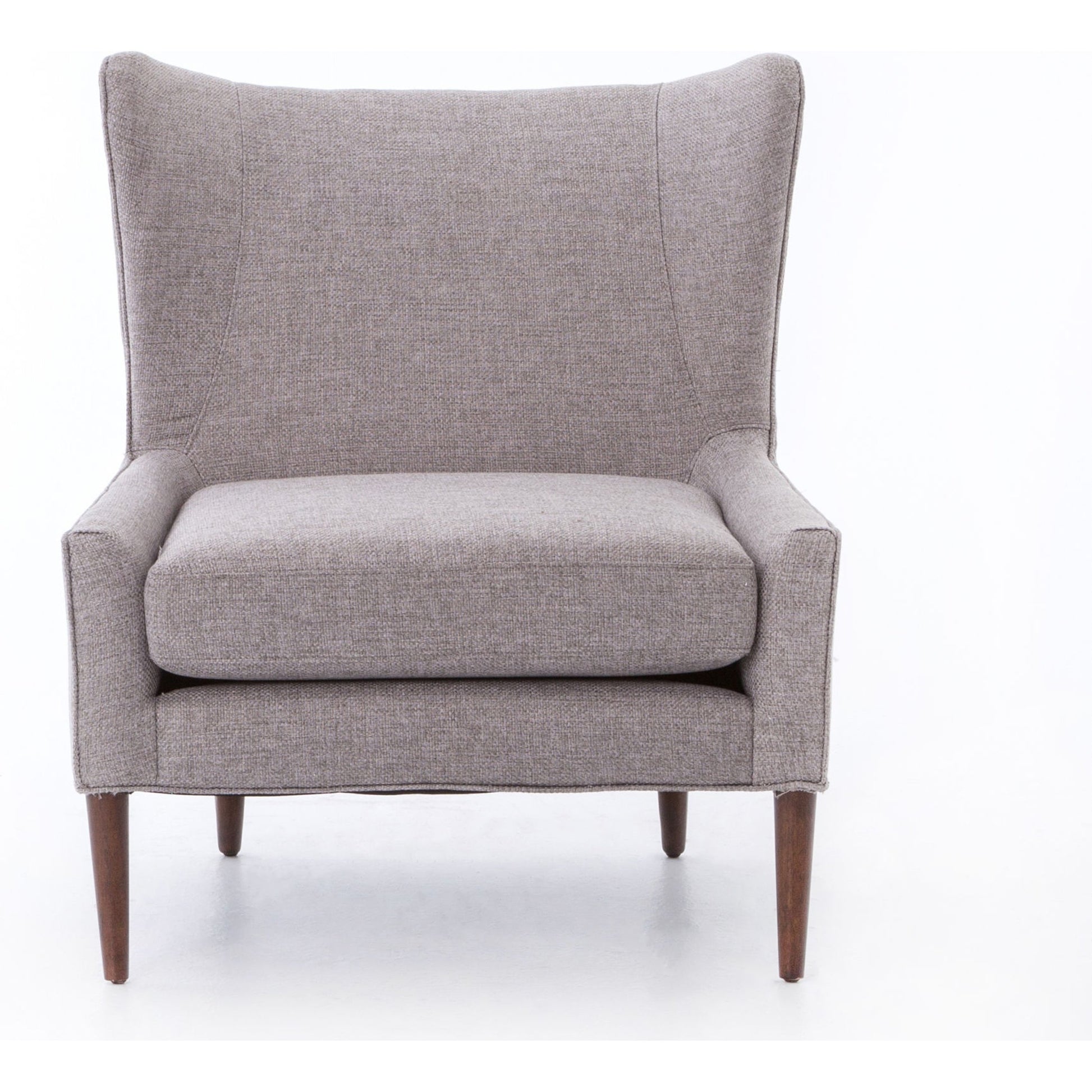 Marlow Wing Chair by Four Hands. Made from top grain leather, solid parawood, 100% polyester in a modern style.