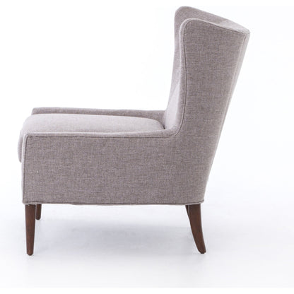 Marlow Wing Chair by Four Hands. Made from top grain leather, solid parawood, 100% polyester in a modern style.