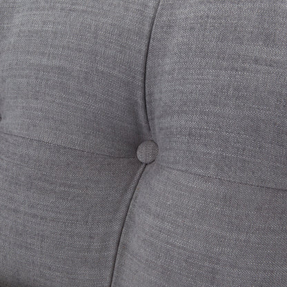 Griffon Sofa by Four Hands in plush navy and plush navy, antique walnut. Made from 100% polyester, solid parawood in a modern style.