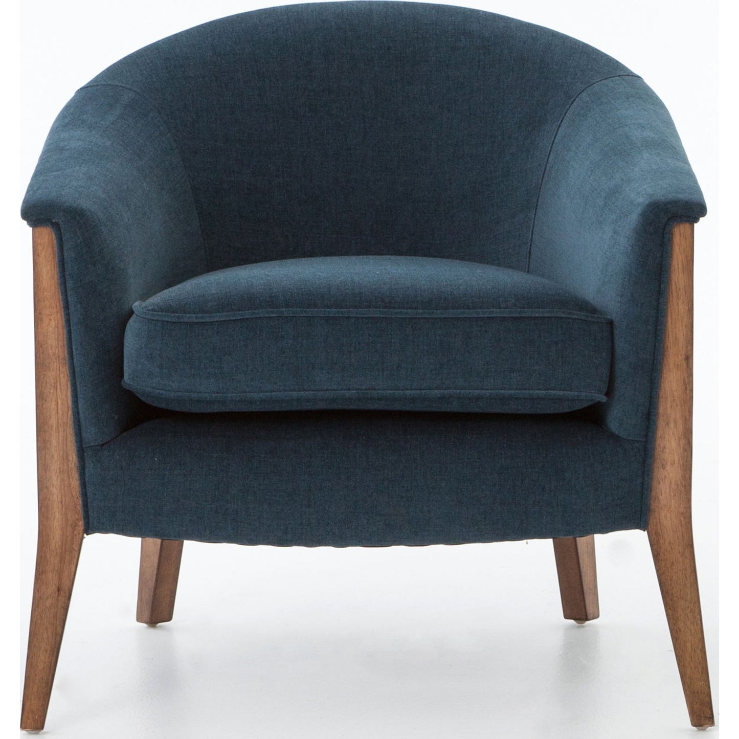 006 S-279452 | Additional Silo | Nomad Chair by Four Hands in plush azure and antique cocoa. Made from 100% polyester, solid parawood in a modern style.