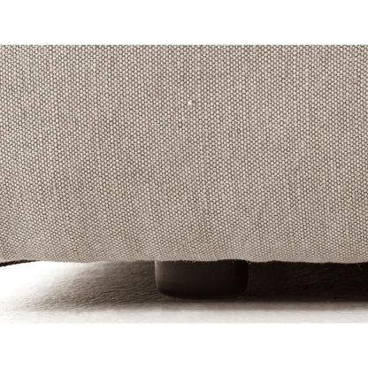 Plume Sofa by Four Hands in thames cream. Made from 66% polyester, 19% acrylic, 15% flax, linen, poplar plywood, 60% waterfowl feather, 40% polyester fiber in a modern style.