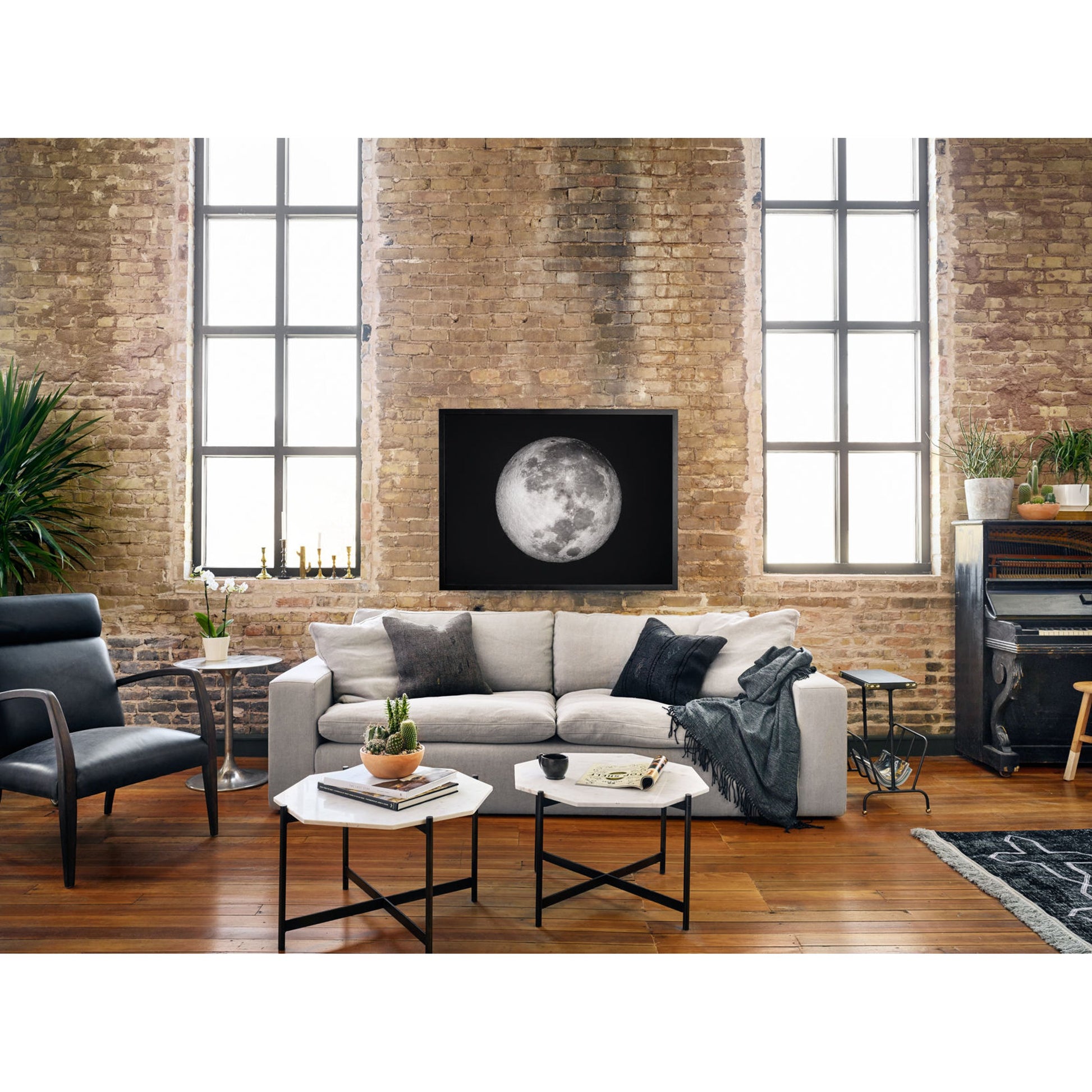 Plume Sofa by Four Hands in thames cream. Made from 66% polyester, 19% acrylic, 15% flax, linen, poplar plywood, 60% waterfowl feather, 40% polyester fiber in a modern style.