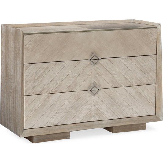 A Natural by Caracole in natural and ash driftwood, silver driftwood, sundance gold. Made from ash, quartered ash in a modern style.