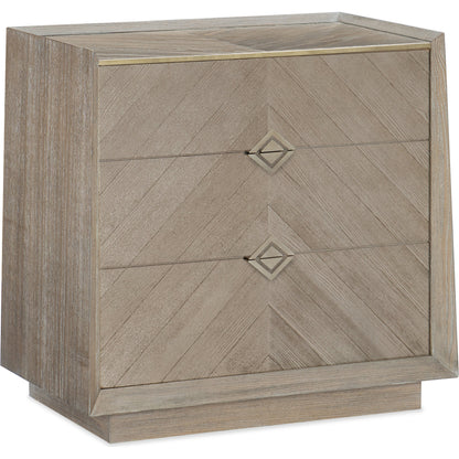 Crossed Purposes by Caracole in natural and ash driftwood, sundance gold. Made from ash, quartered ash in a modern style.