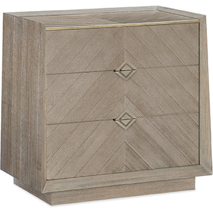 Crossed Purposes by Caracole in natural and ash driftwood, sundance gold. Made from ash, quartered ash in a modern style.