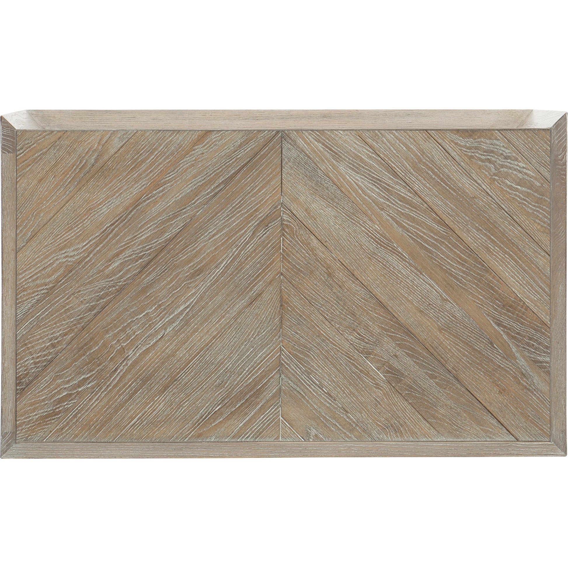 Crossed Purposes by Caracole in natural and ash driftwood, sundance gold. Made from ash, quartered ash in a modern style.
