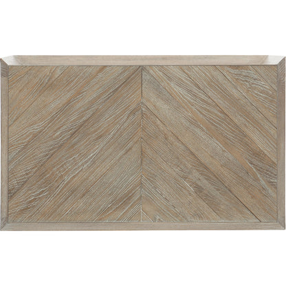 Crossed Purposes by Caracole in natural and ash driftwood, sundance gold. Made from ash, quartered ash in a modern style.