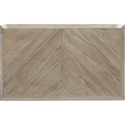 Crossed Purposes by Caracole in natural and ash driftwood, sundance gold. Made from ash, quartered ash in a modern style.