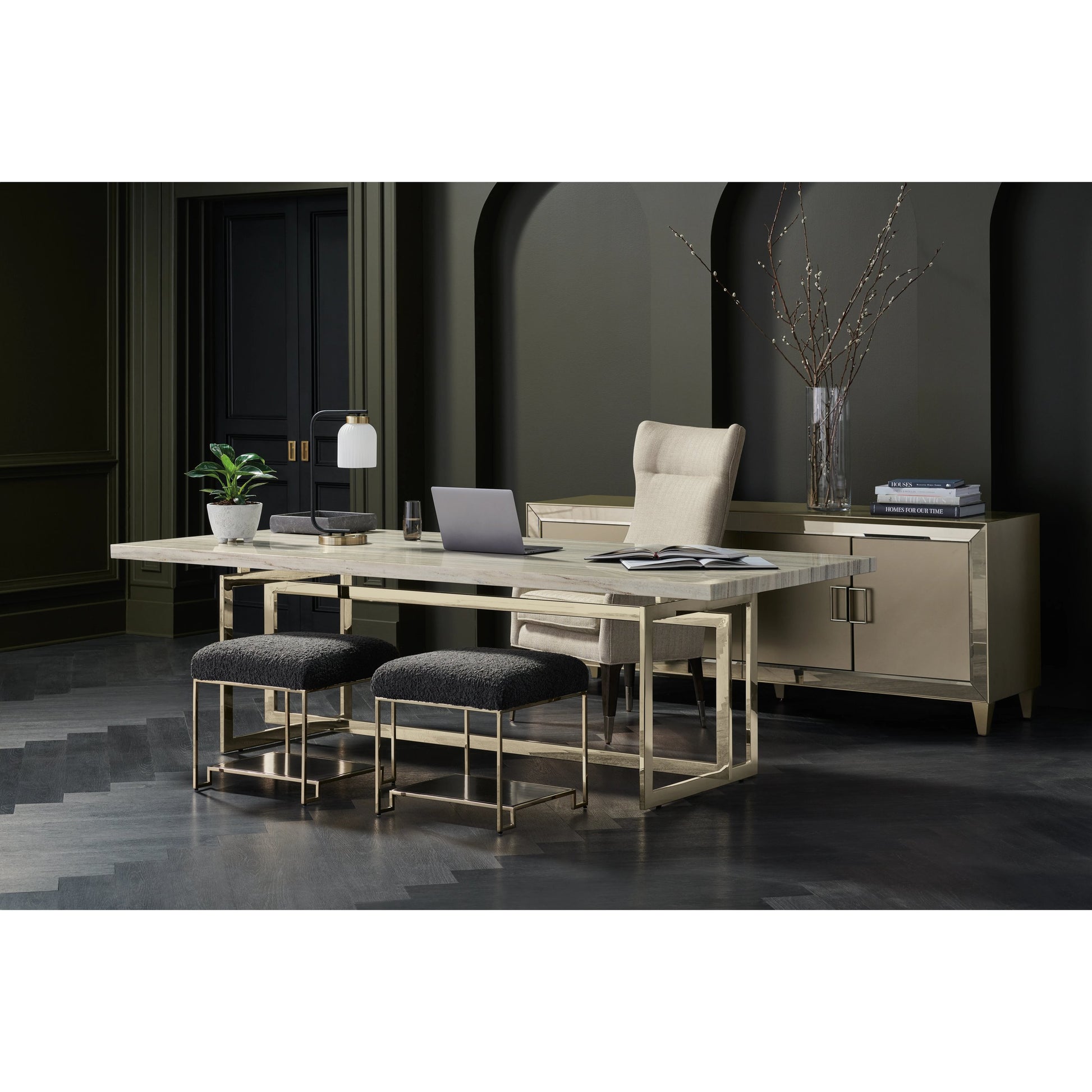 Wish You Were Here Dining Table by Caracole. Made from unique in a transitional style.
