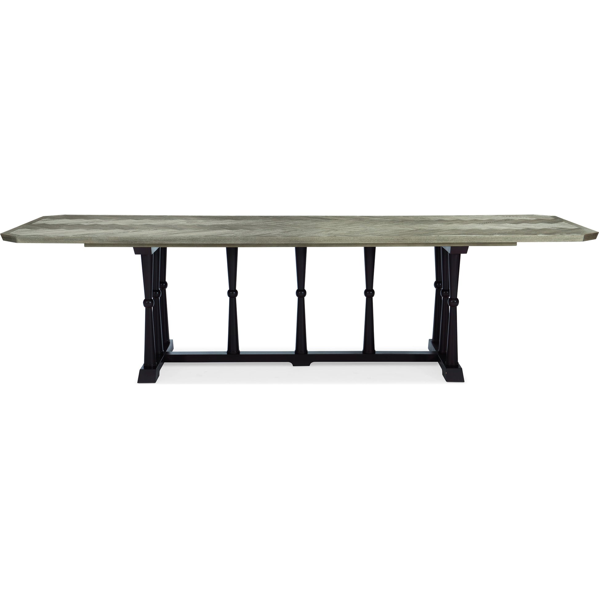 Dinner Circuit 96 by Caracole in natural and ash driftwood, chocolate bronze. Made from ash, asian hardwood, quartered ash in a cottage & farmhouse style.