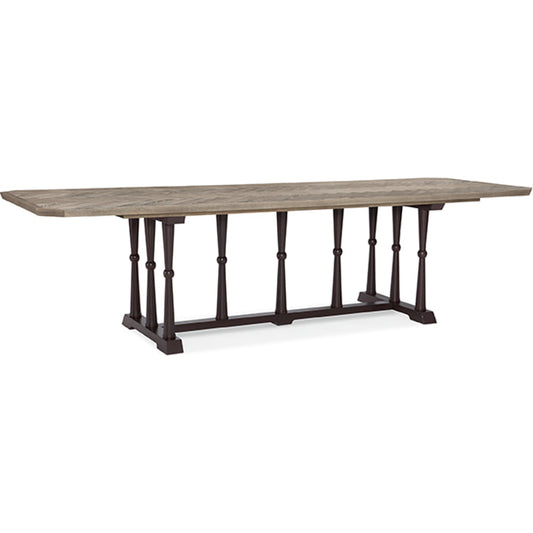 Dinner Circuit 96 by Caracole in natural and ash driftwood, chocolate bronze. Made from ash, asian hardwood, quartered ash in a cottage & farmhouse style.
