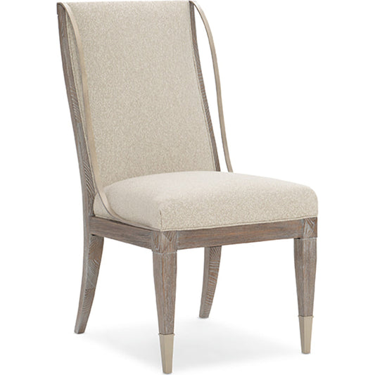 Open Arms Side Chair by Caracole in natural and ash driftwood. Made from ash in a transitional style.