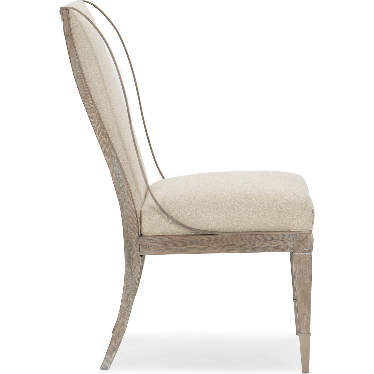 002 SR-845814 | Additional Silo | Open Arms Side Chair by Caracole in natural and ash driftwood. Made from ash in a transitional style.