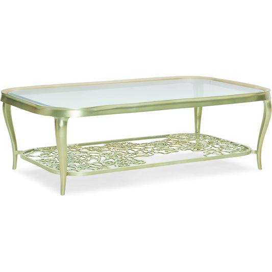Flower Power by Caracole in natural and oracle silver leaf. Made from metal, glass in a transitional style.