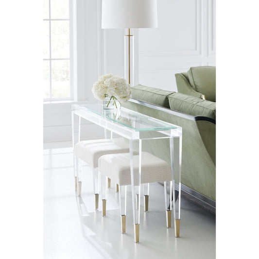 Ahhhhh Console Table by Caracole in natural. Made from acrylic in a transitional style.
