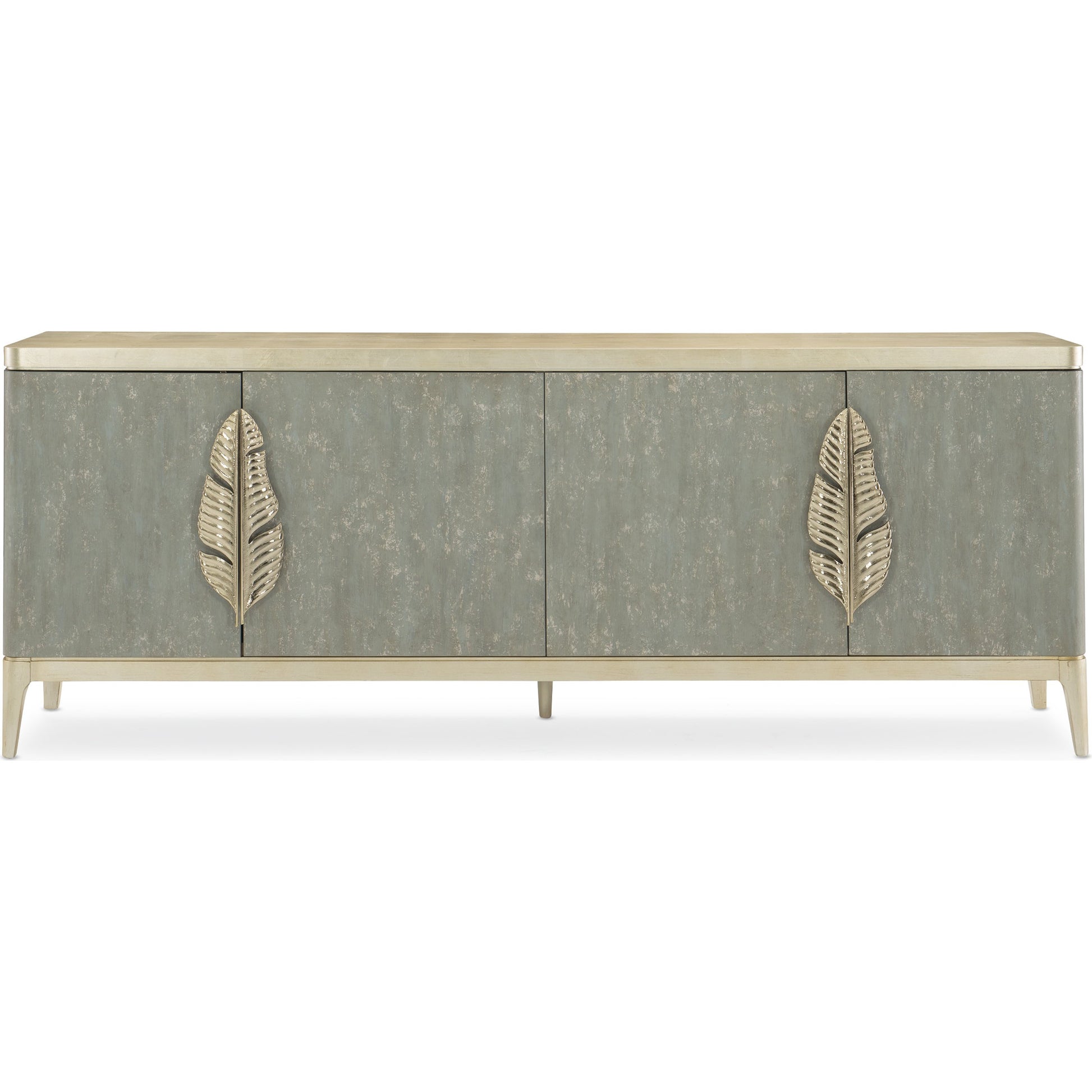 Waterside by Caracole in natural and tranquil, coastal silver leaf. Made from birch, maple in a coastal style.
