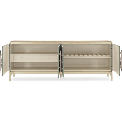 Waterside by Caracole in natural and tranquil, coastal silver leaf. Made from birch, maple in a coastal style.