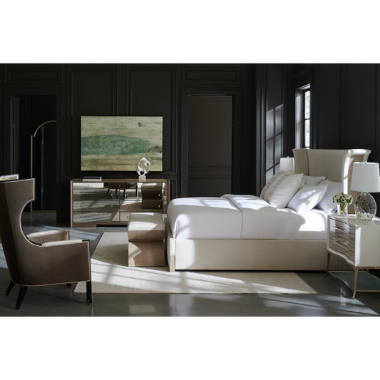 Beauty Sleep by Caracole in gray and woodland gray. Made from birch in a modern style.