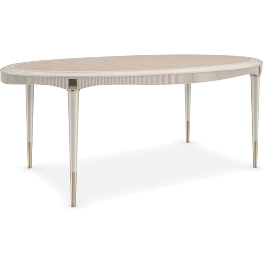 Love Feast by Caracole in gold, maple, cream, pearl and lovely burl, matte pearl, whisper of gold. Made from birch, metal, madrona burl in a modern style.