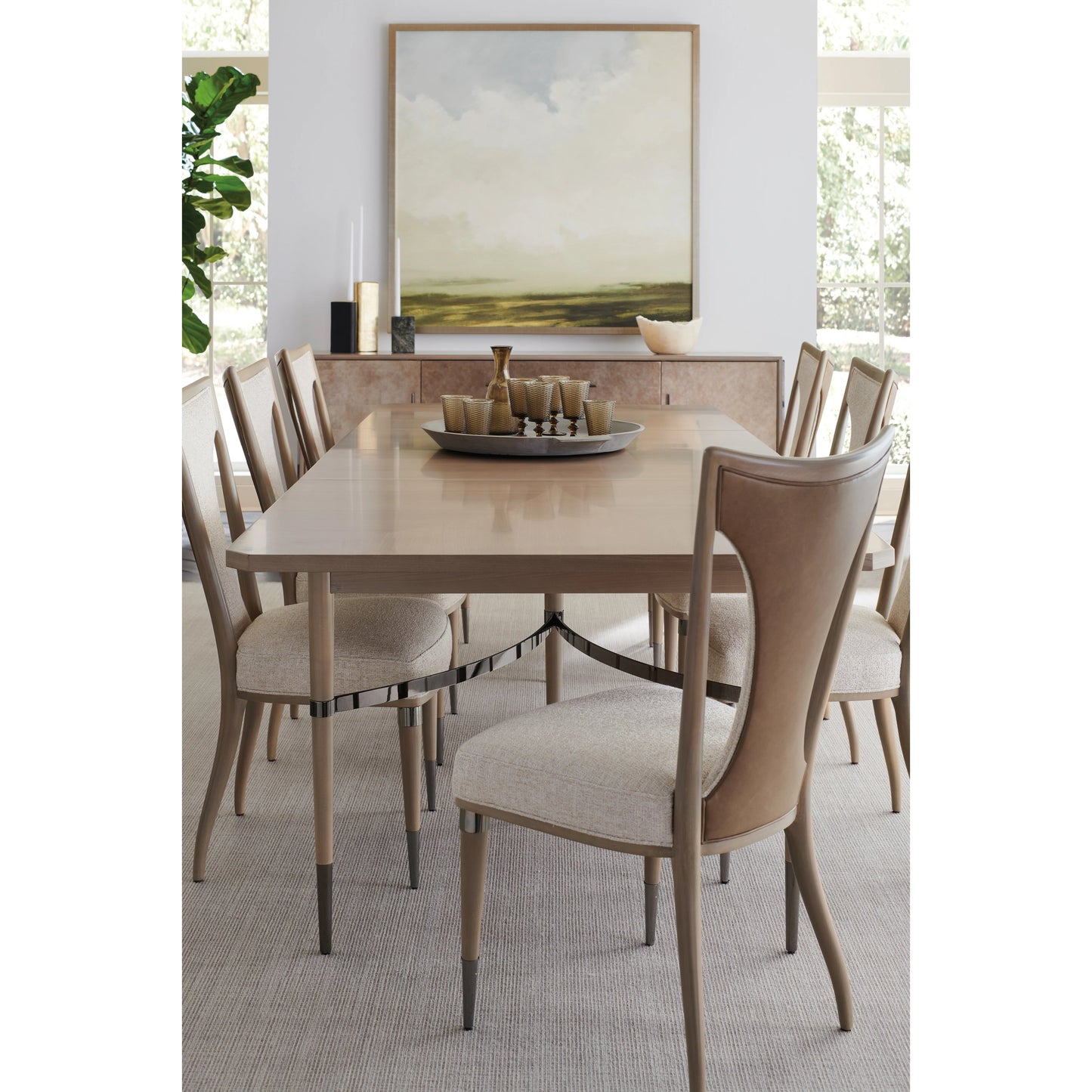 001 SI-1955651 | Lifestyle | Here to Accommodate by Caracole in beige, gray, bronze and woodland gray, deep bronze. Made from birch, coffe japanese sen in a modern style.