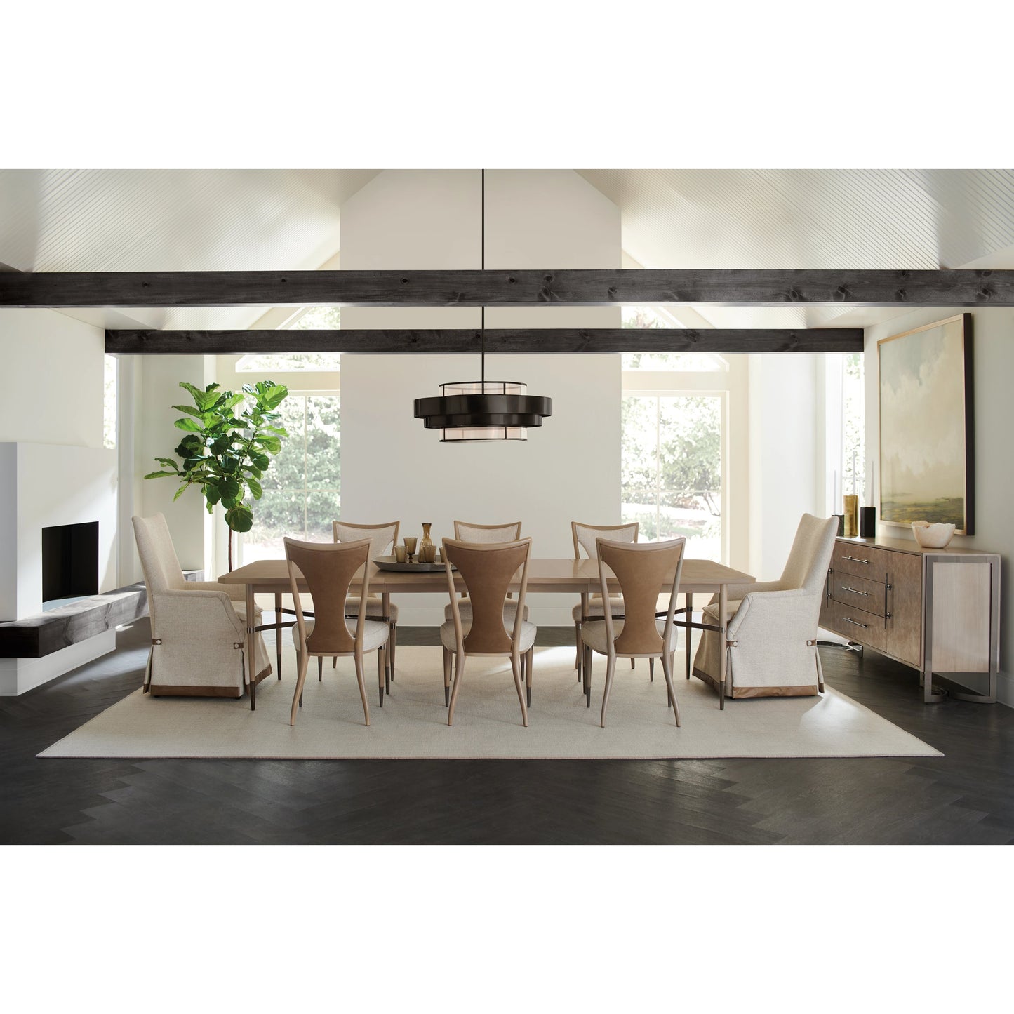 006 SI-1955651 | Lifestyle | Here to Accommodate by Caracole in beige, gray, bronze and woodland gray, deep bronze. Made from birch, coffe japanese sen in a modern style.