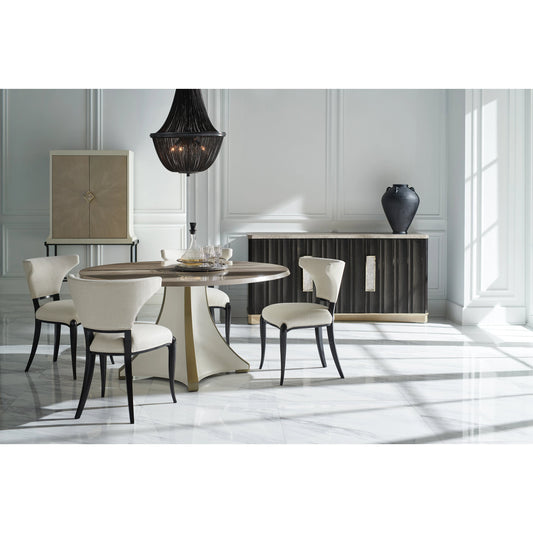 Great Expectations by Caracole in white, gold and moonstone, pearly white, majestic gold. Made from asian hardwood, resin, koto 602 in a modern style.