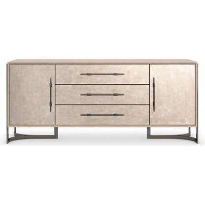 Foiled Again by Caracole in bronze and woodland gray, amber silverleaf, deep bronze. Made from birch, metal, coffe japenese sen in a modern style.