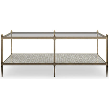 Perfectable Coffee Table by Caracole in new gold. Made from metal in a transitional style.