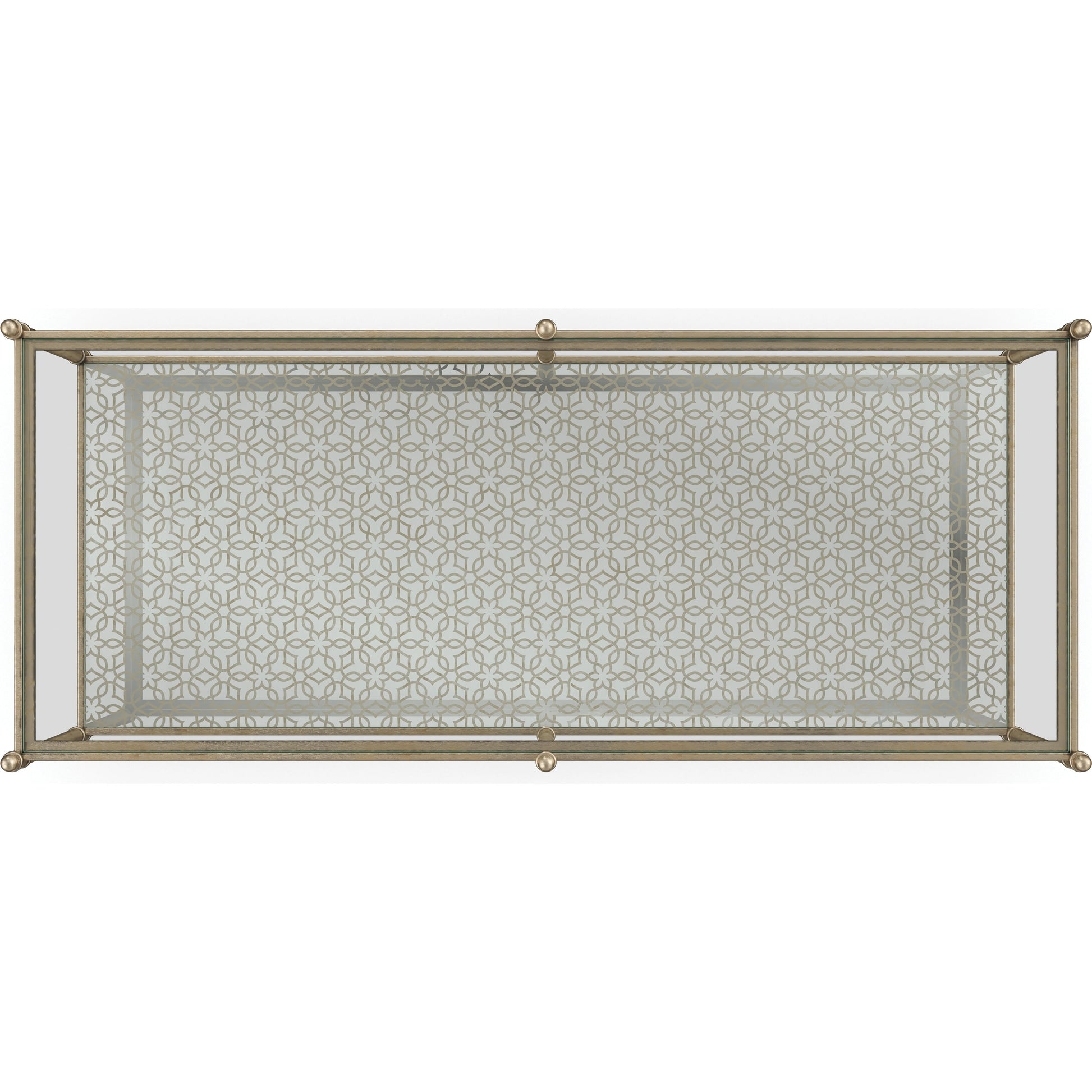 Perfectable Coffee Table by Caracole in new gold. Made from metal in a transitional style.