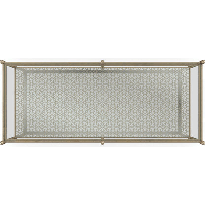 Perfectable Coffee Table by Caracole in new gold. Made from metal in a transitional style.