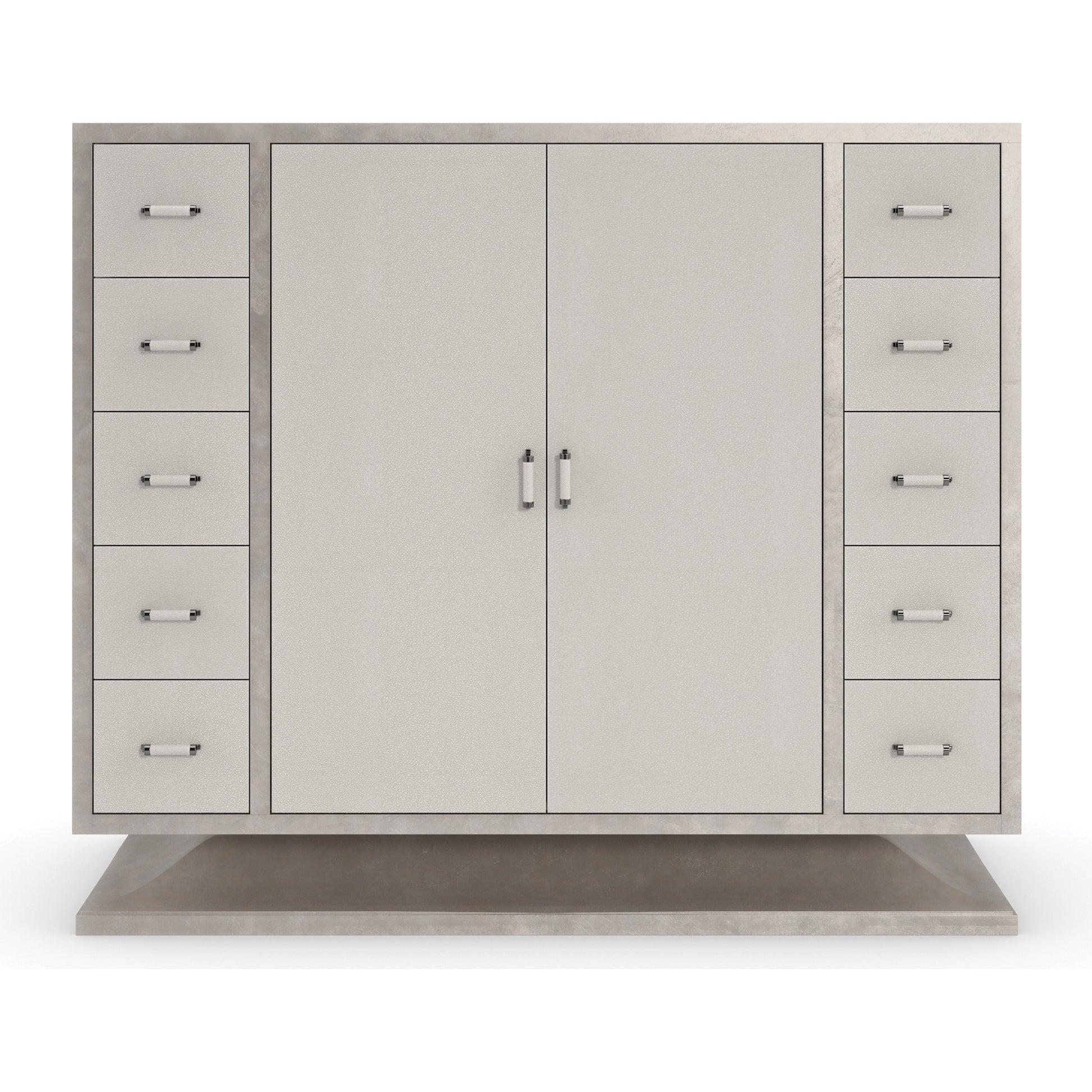 What's in Store? by Caracole in shagreen, charcoal, pearl and pearl, charcoal leaf. Made from birch in a modern style.