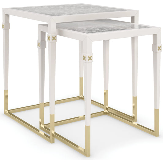 Better Together by Caracole in mirrored, white, gold and pearly white, majestic gold. Made from birch, metal in a modern style.