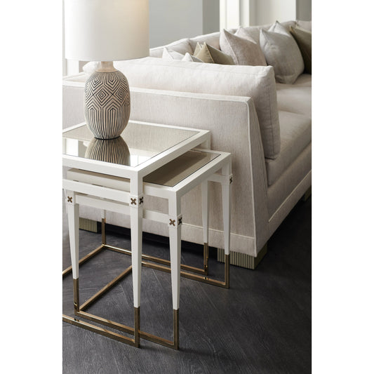 Better Together by Caracole in mirrored, white, gold and pearly white, majestic gold. Made from birch, metal in a modern style.