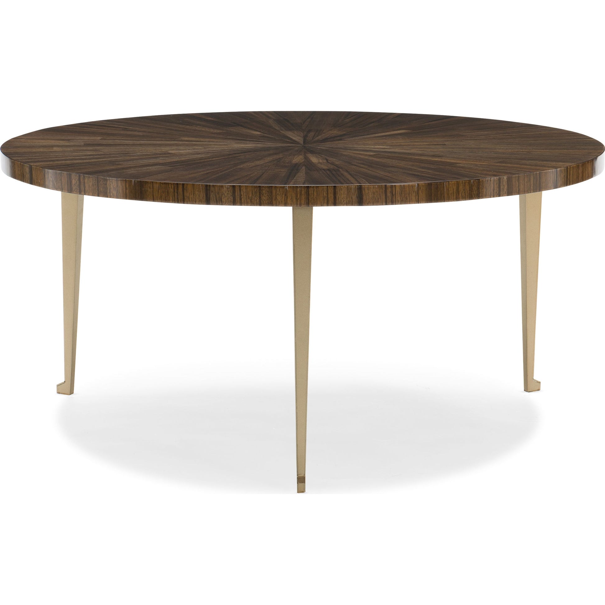 A Whole Bunch Cocktail Table by Caracole in golden shimmer and galway, golden shimmer. Made from birch, quarter paldao in a modern style.
